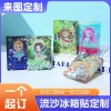Customized acrylic flowing sand mahjong fridge magnets, cultural and creative scenic spot fridge magnets, 2D animation magnetic flowing sand customized Specification image